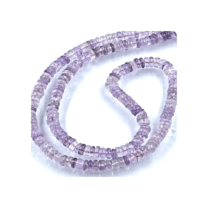 High Quality Natural Pink Amethyst Smooth Heishi Tier Shape Beads Size 5 to 6 Mm 17 Inches Strand Price