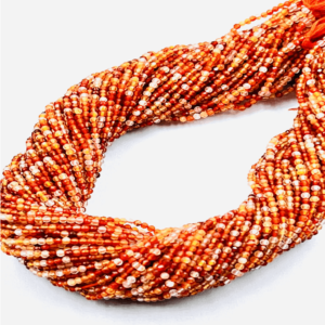 High Quality Natural Carnelian Faceted Rondelle Beads Size 2mm to 2:5mm Approx. 13 Inches Strand.