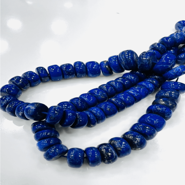 New Fashionable Wholesale Natural Lapis Lazuli Smooth Rondelle Beads Size 8 to 10mm Approx 8 Inches Strand 100% Natural