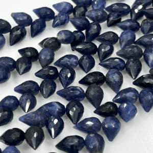 Bulk Sale 8 Inches High Quality Blue Sodalite Faceted Briolette Tear Drops Size 7x 9 to 7x10mm Approx. Wholesale Price