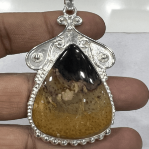 New Arrived Fashionable Jewelry 925 Plum Root Gemstone Sterling Silver Pendent With High Rohodium Polished