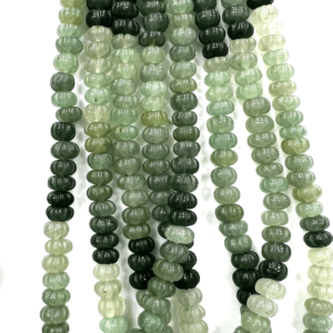 Genuine Top Grade High Quality Wholesale Natural Green Jade Gemstone Pumpkin Shape 14 Inches Size 8-12mm Approx