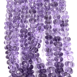 Handmade Jewelry Natural High Quality Natural Pink Amethyst Gemstone Pumpkin Shape 14 Inches Size 8-12mm Approx