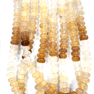 Natural Stone Beads High Quality Natural Yellow Avanturine Gemstone Pumpkin Shape 14 Inches Size 8-12mm Approx
