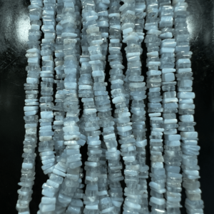 Natural Blue Lace Agate Gemstone Heishi Square Shape Beads Size 6-8MM Approx Crafting with Nature's Gems: Gemstone Bead Creations