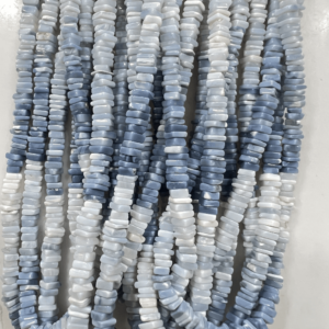 Natural Blue Opal Gemstone Heishi Square Shape Beads Size 6-8MM Approx Gemstone Bead Jewelry Designs