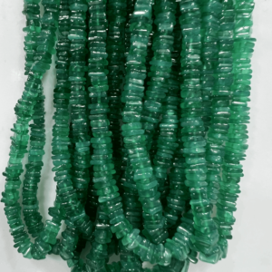 Natural Green Onyx Gemstone Heishi Square Shape Beads Size 6-8MM Approx From Nature's Storehouse