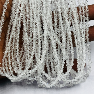 Amazing High Quality Natural Herkimar Diamond Quartz Natural Shape Beads 17 Inches Size 3 to 4mm Approx.