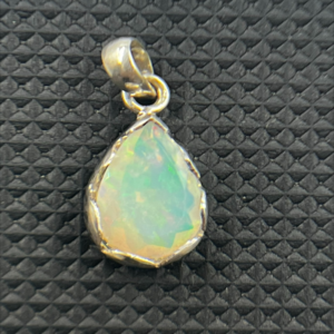 Opal Harmony 92.5 Silver Elegance Pendant Ethiopian Opal Cut Stone 925 Sterling Silver Pendent