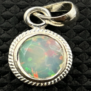 Opal Dreamscape 92.5 Silver Beauty Pendant Ethiopian Opal Cut Stone 925 Sterling Silver Pendent