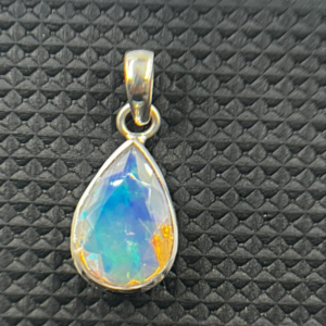 Infinite Glow Opal Stone Silver Pendant Ethiopian Opal Cut Stone 925 Sterling Silver Pendent