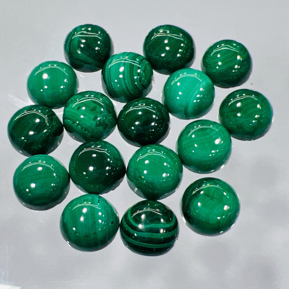 High Quality Natural Malachite 9x9mm Round Cabochon Wholesale Lot Natural Crystal Stones Gemstone Cabochon Manufacturer