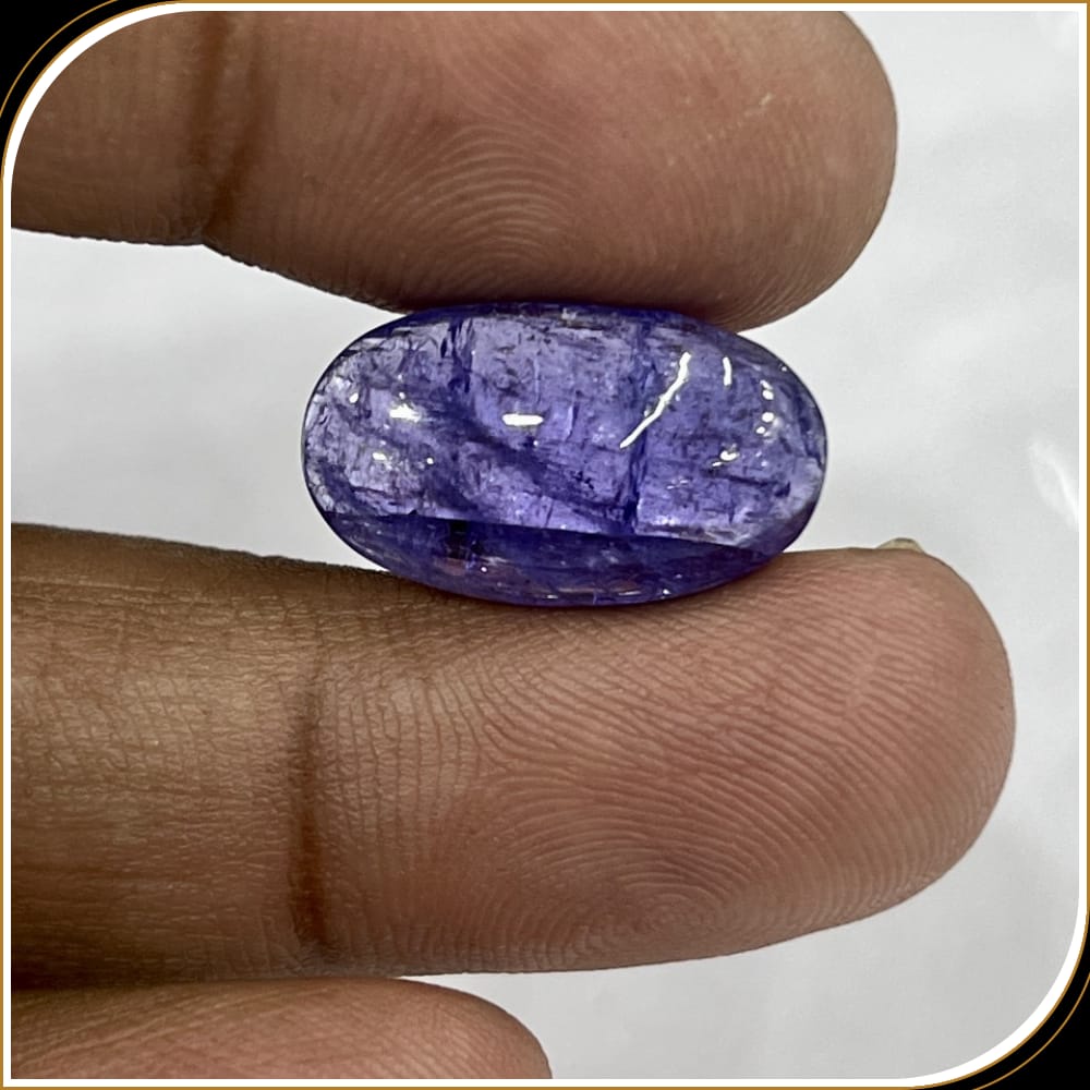 Tanzanite Loose Gemstone Cabochon Oval Shape Weight - 10.40ct Size - 19x12x5mm