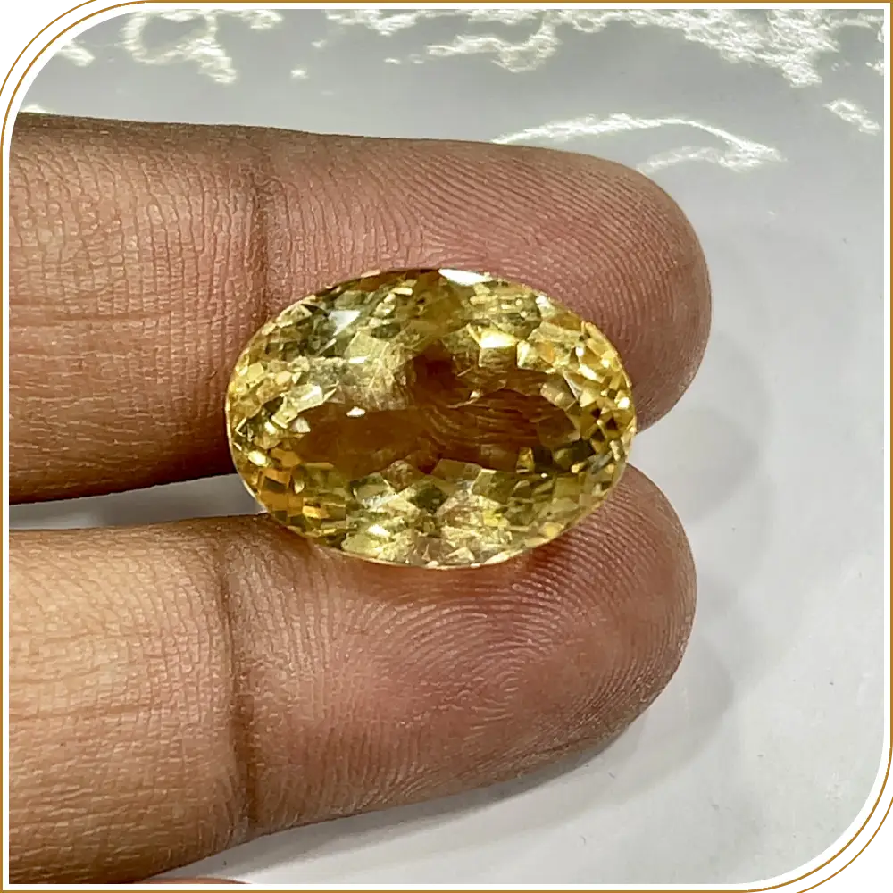Natural Golden Citrine Quartz Loose Gemstone Cut Stone Oval Shape  Size 20x15x13mm Weight -25.70ct