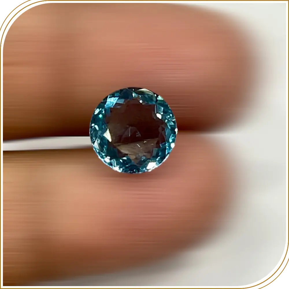 Natural London Blue Topaz Loose Gemstone Cut Stone Round Shape Size 10x10x5mm Weight - 4.45ct