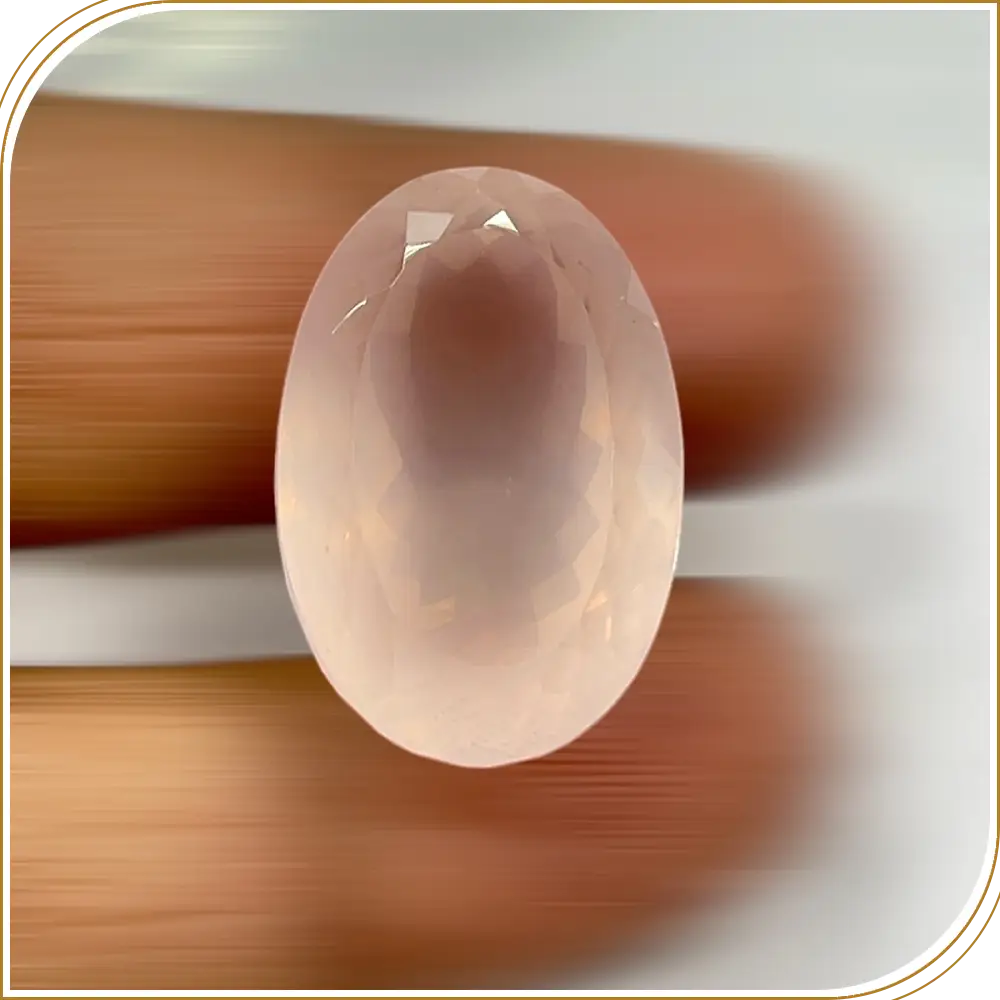 Natural Pink Rose Quartz Loose Gemstone Cut Stone Oval Shape Size 26x17x14mm Weight -40.80