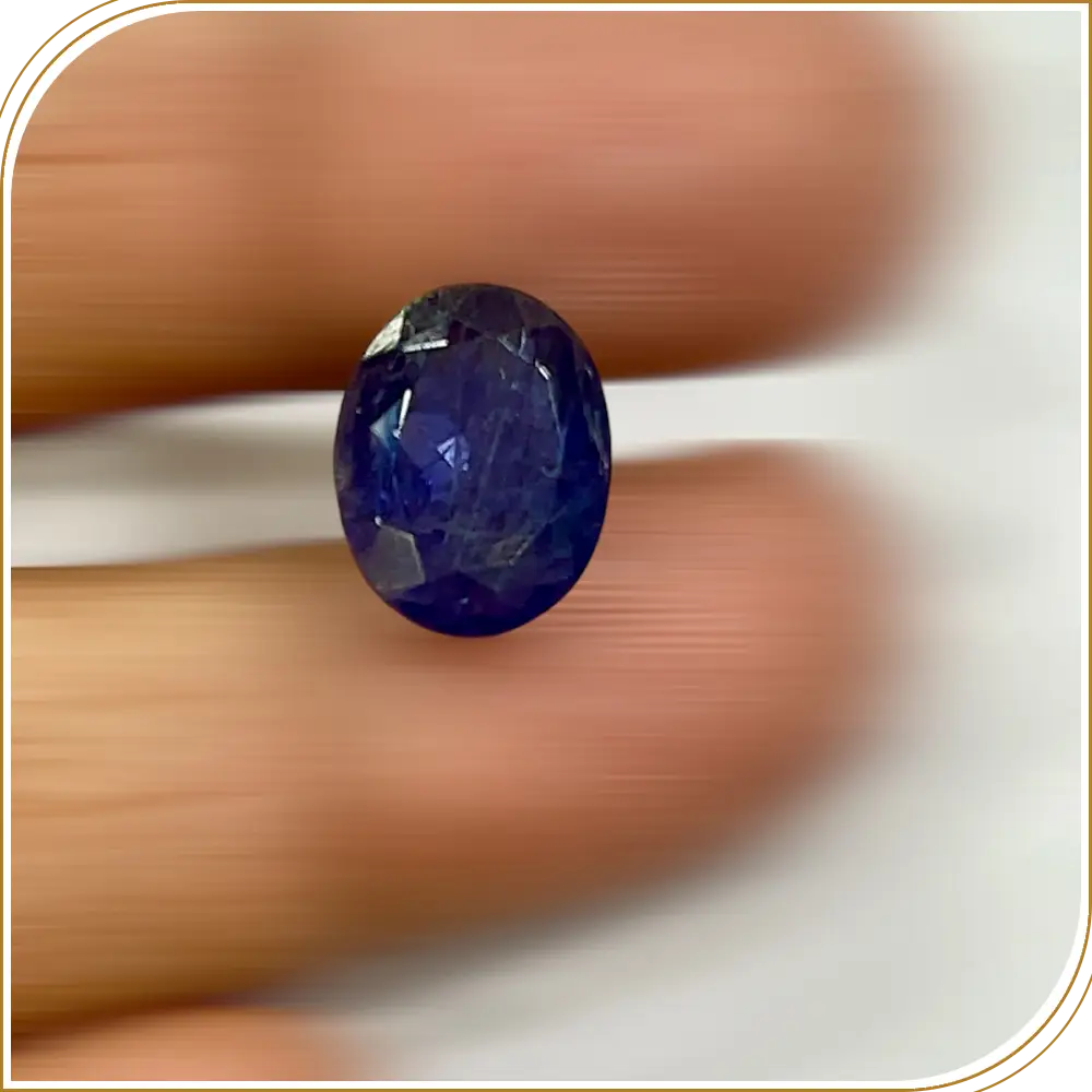 Natural Blue Iolite Loose Gemstone Cut Stone Oval Shape Size 17x12x7mm Weight 9.65ct