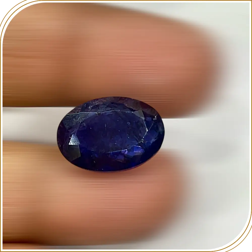Natural Blue Iolite Loose Gemstone Cut Stone Oval Shape Size 13x10x7mm Weight  5.20ct
