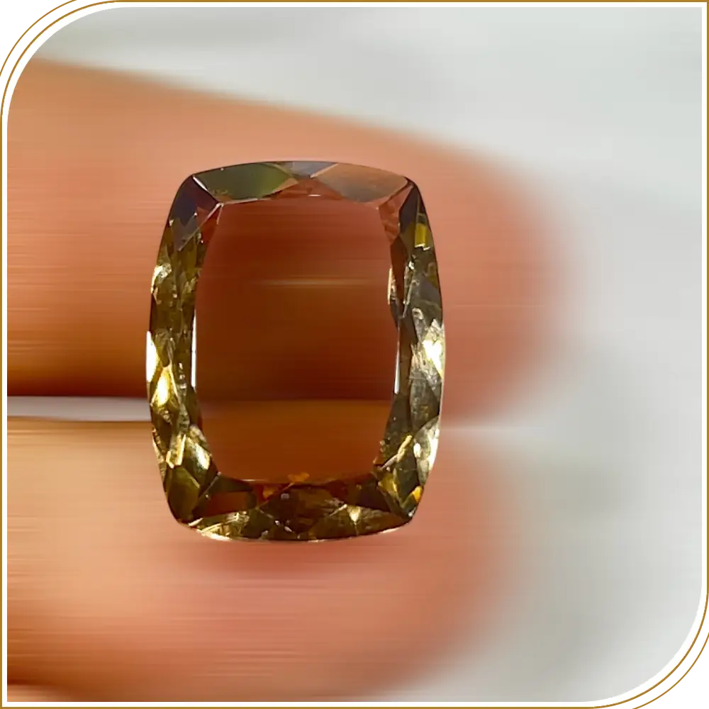 Natural Smokey Quartz Loose Gemstone Cut Stone Rectangle Shape Size 16 15x20x7mm Weight 16.15ct