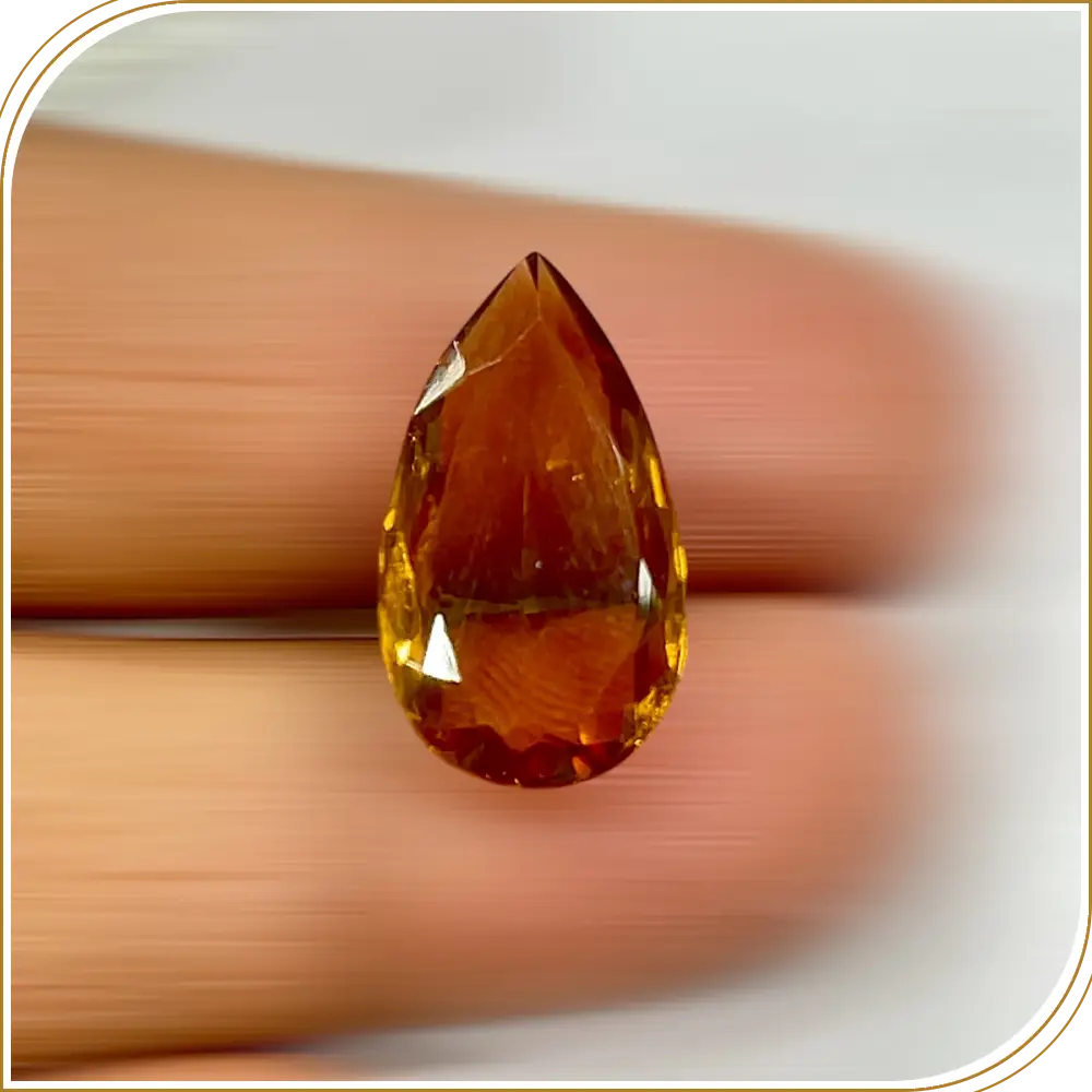Natural Honey Quartz Loose Gemstone Cut Stone Pear Shape Size 22x12x6mm Weight 10.30ct