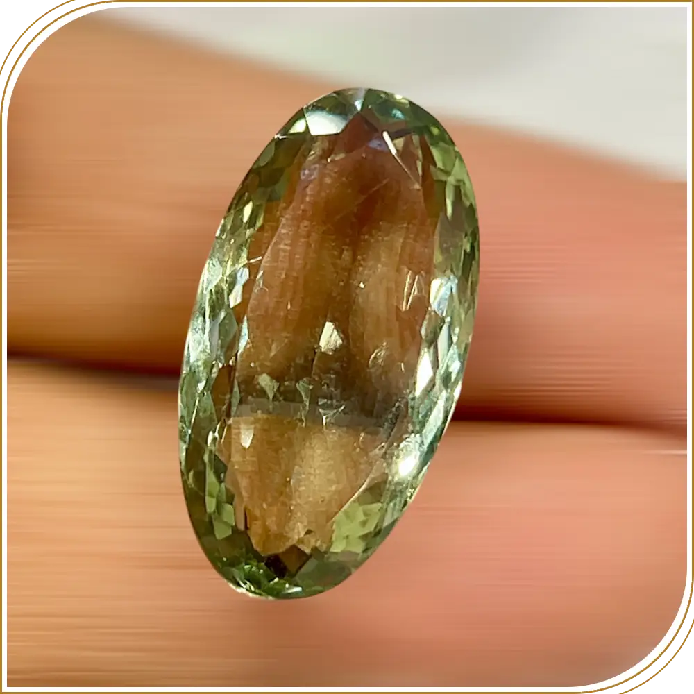 Natural Green Amethyst Quartz Loose Gemstone Cut Stone Oval Shape Size 28x15x11mm Weight - 33.80ct