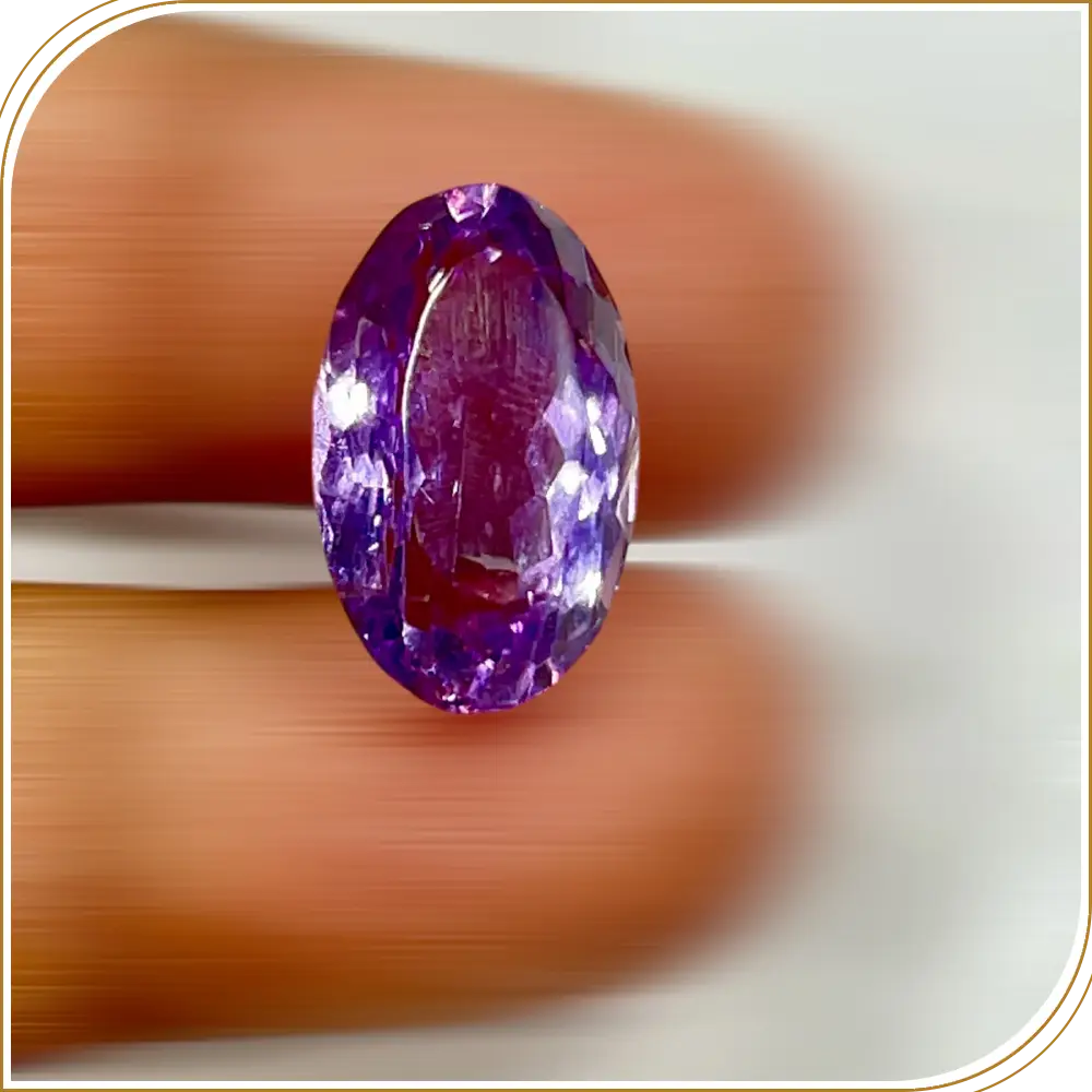Natural Medium Dark Purple Amethyst Quartz Loose Gemstone Cut Stone Oval Shape Size 18x11x10mm Weight -13ct