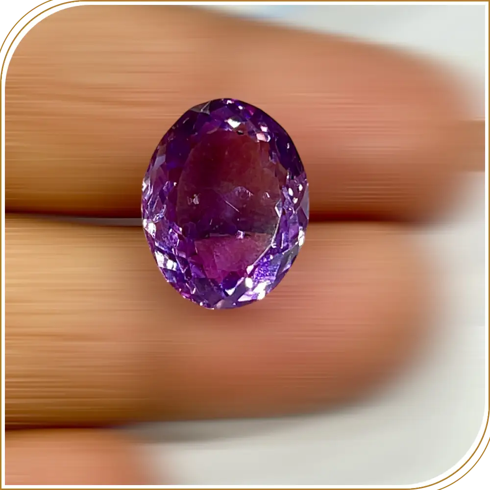 Natural Medium Dark Purple Amethyst Quartz Loose Gemstone Cut Stone Oval Shape Size 17x14x9 Weight -13.60ct