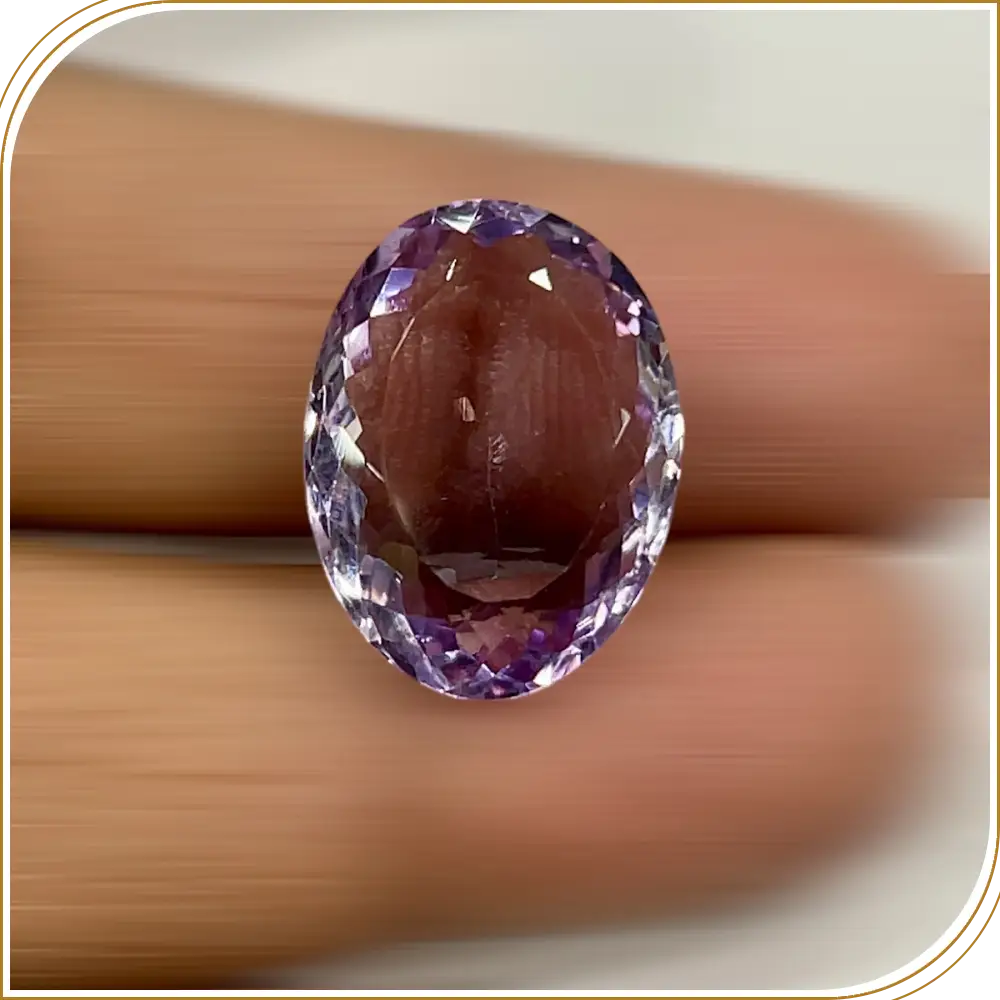 Natural Light Pink  Amethyst Quartz Loose Gemstone Cut Stone Oval Shape Size 21x16x8mm Weight -16.80ct
