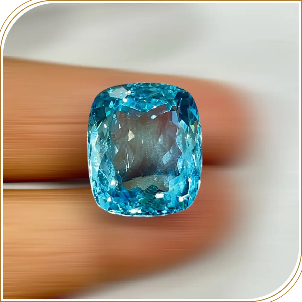 Natural Swiss Blue Topaz Loose Gemstone Cut Stone Rectangle Shape Size 21x18x11mm Weight -41.25ct