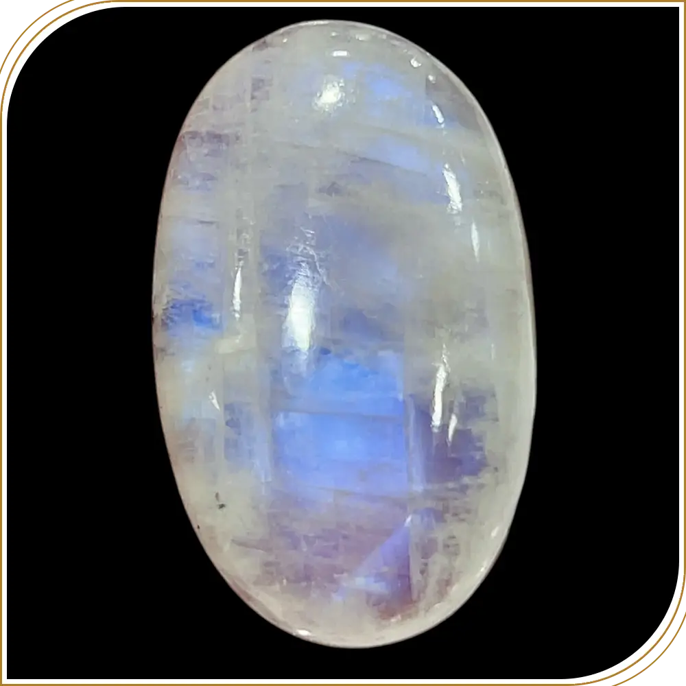 Natural rainbow moonstone blue fire loose gemstone cabochon pear shape weight 7.12gm Size 28x22x8mm  price per pc - 9$