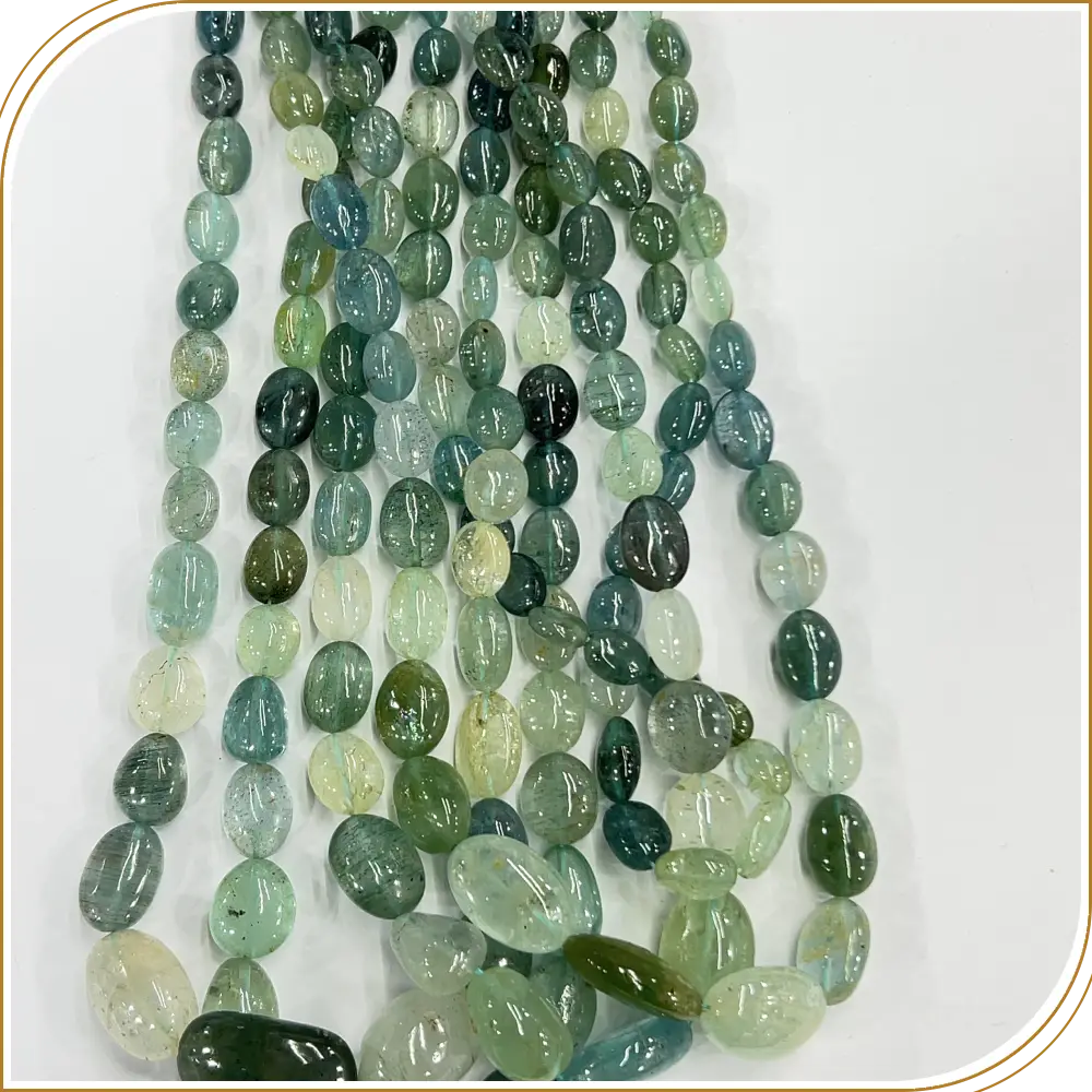 Natural Blue Aquamarine Smooth Oval Shape Beads Size 5mm to 15mm Approx 17 Inches Strand