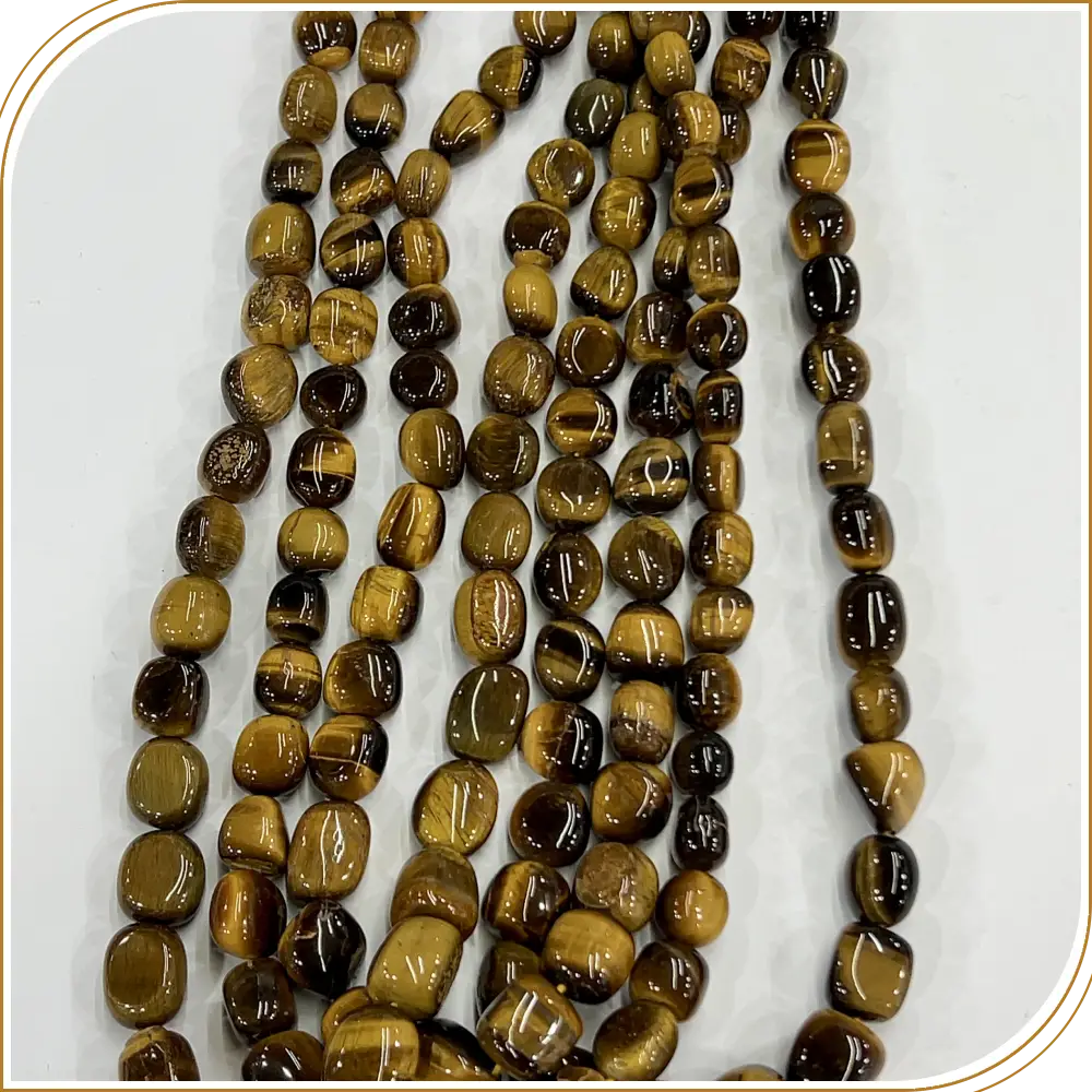 AAA High Quality Natural African Yellow Tiger Eye Loose Gemstone Smooth Nuggets Beads 8 Inches Strand Size 12to 15mm Approx