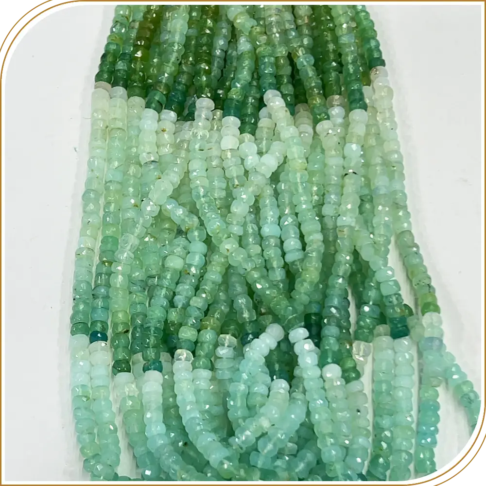 Natural Peruvian Blue Opal Faceted Rondelle Beads Size 5mm Approx 16 Inches Strand