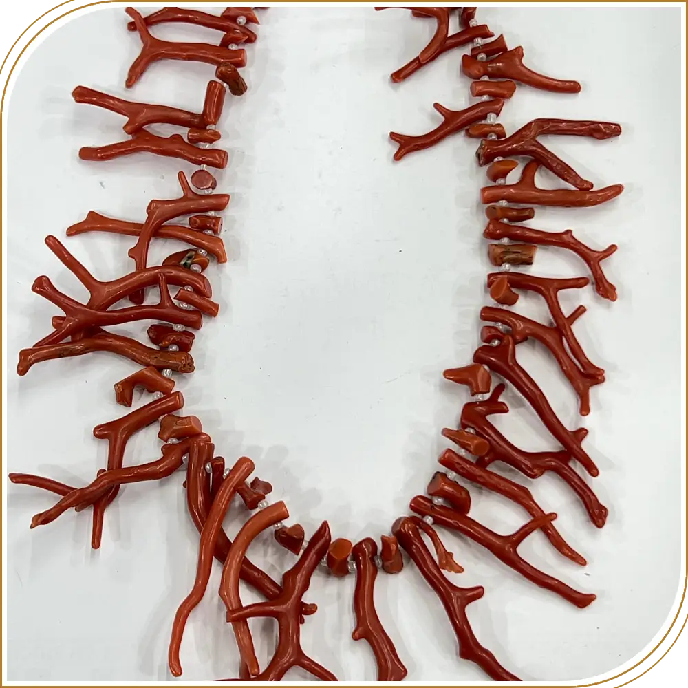 AAA Natural Red Italian Coral Unshaped Branches Shape Beads Size 15mm To 25mm Long Approx 18 Inches Strand