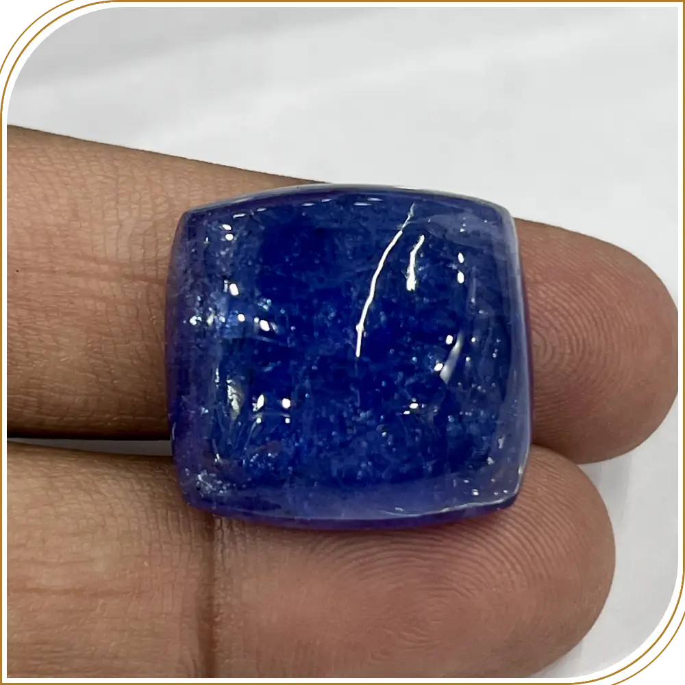 Natural Tanzanite Loose Gemstone Cabochon - Square Shape 64.15ct