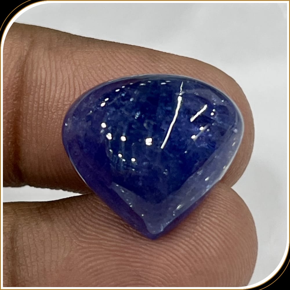 Tanzanite Loose Gemstone Cabochon Heart Shape Weight - 23.90ct Size - 19x189mm