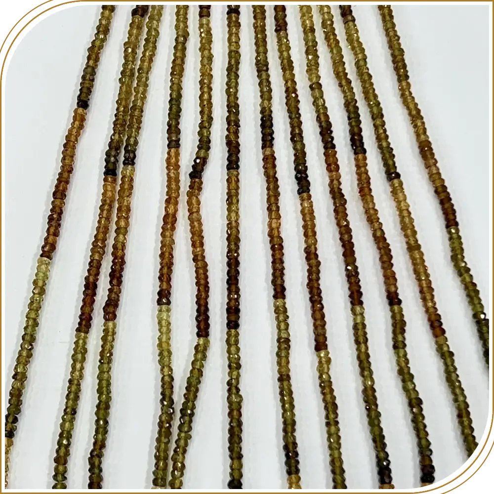 Natural High Quality Shaded Petrol Tourmaline Faceted Rondelle Shape Beads Size 3mm 14 Inches Strand