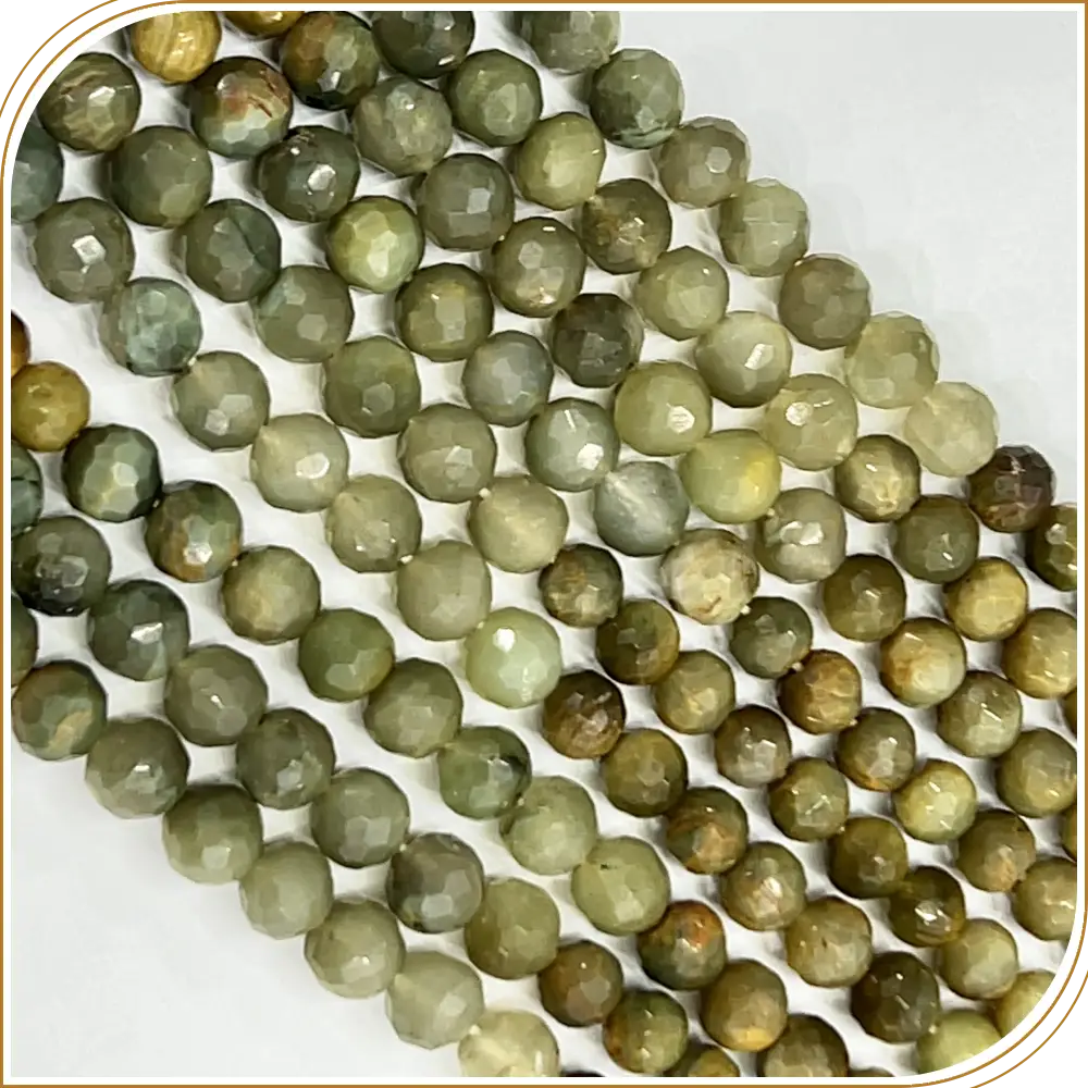 AAA High Quality Natural Shaded Cats Eye Faceted Round Ball Shape Beads 7mm Approx 8 Inches Strand