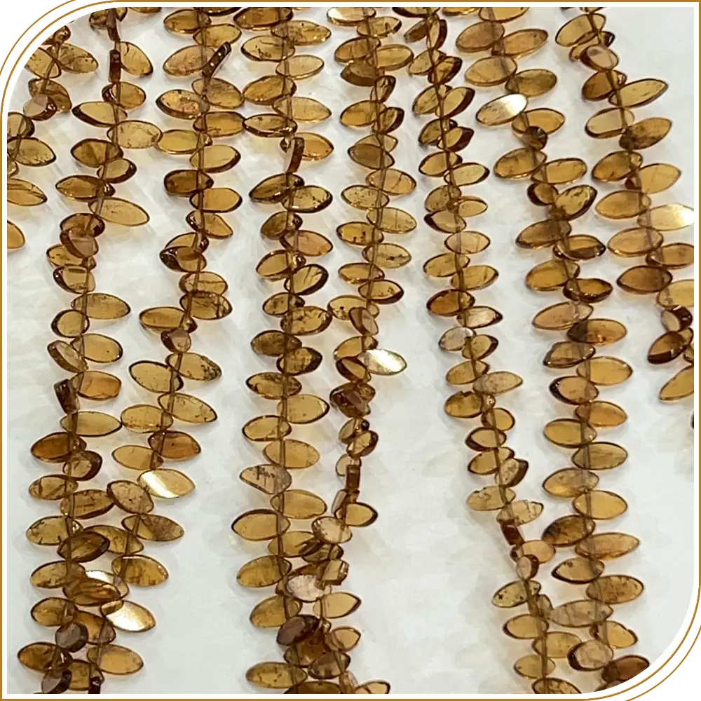 AAA High Quality Natural Hessonite Garnet Smooth Marquoise Shape Beads 4x8mm Approx 14 Inches Strand