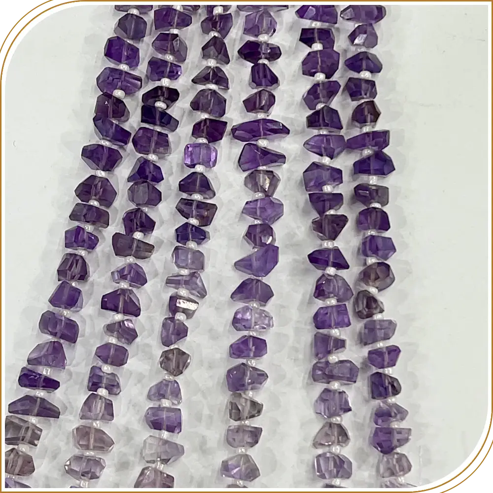 Lovely High Quality Natural Shaded Pink Amethyst Quartz Tiny Nuggets Loose Gemstone Beads, Offering A Soft, Pastel Glow, Size 6-7mm Approx. 8 Inches Strand