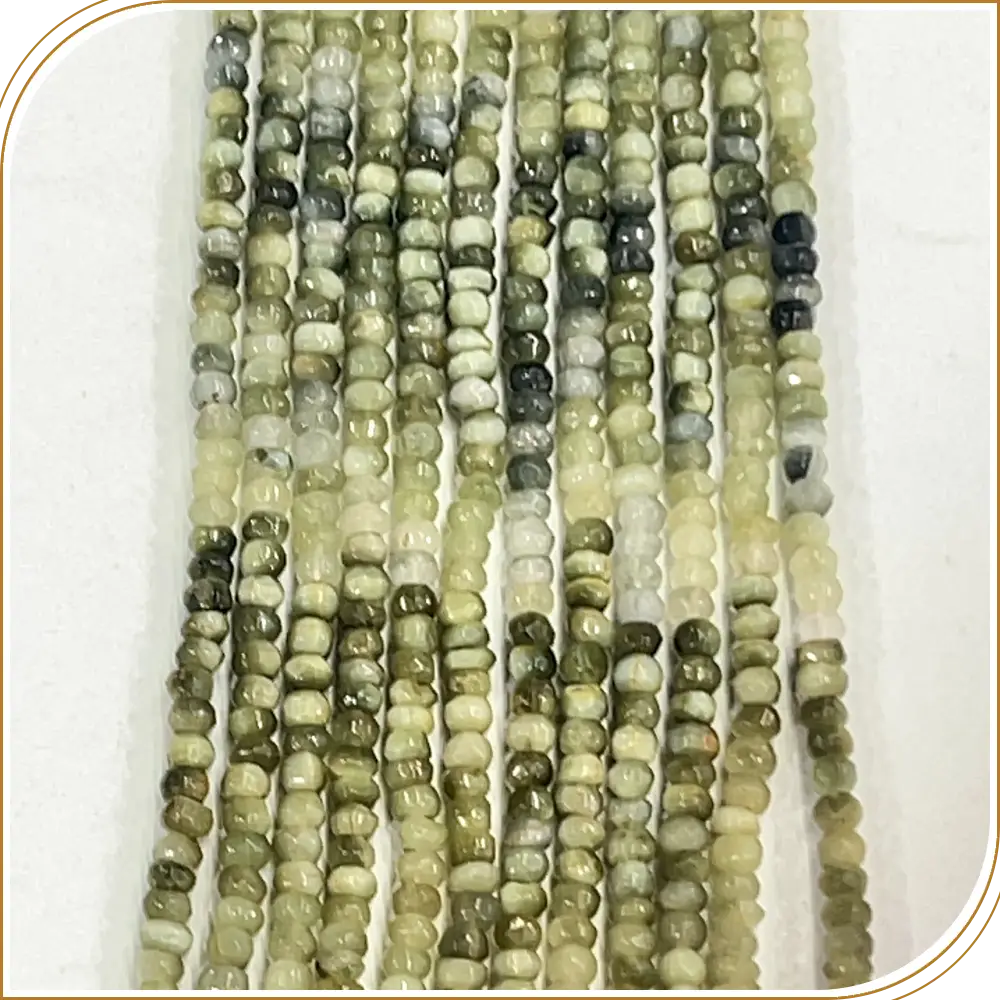 AAA Natural Cats’ Eye Loose Gemstone Faceted Rondelle Beads – Mysterious 4mm Beads with Unique Luster – 14 Inches Strand
