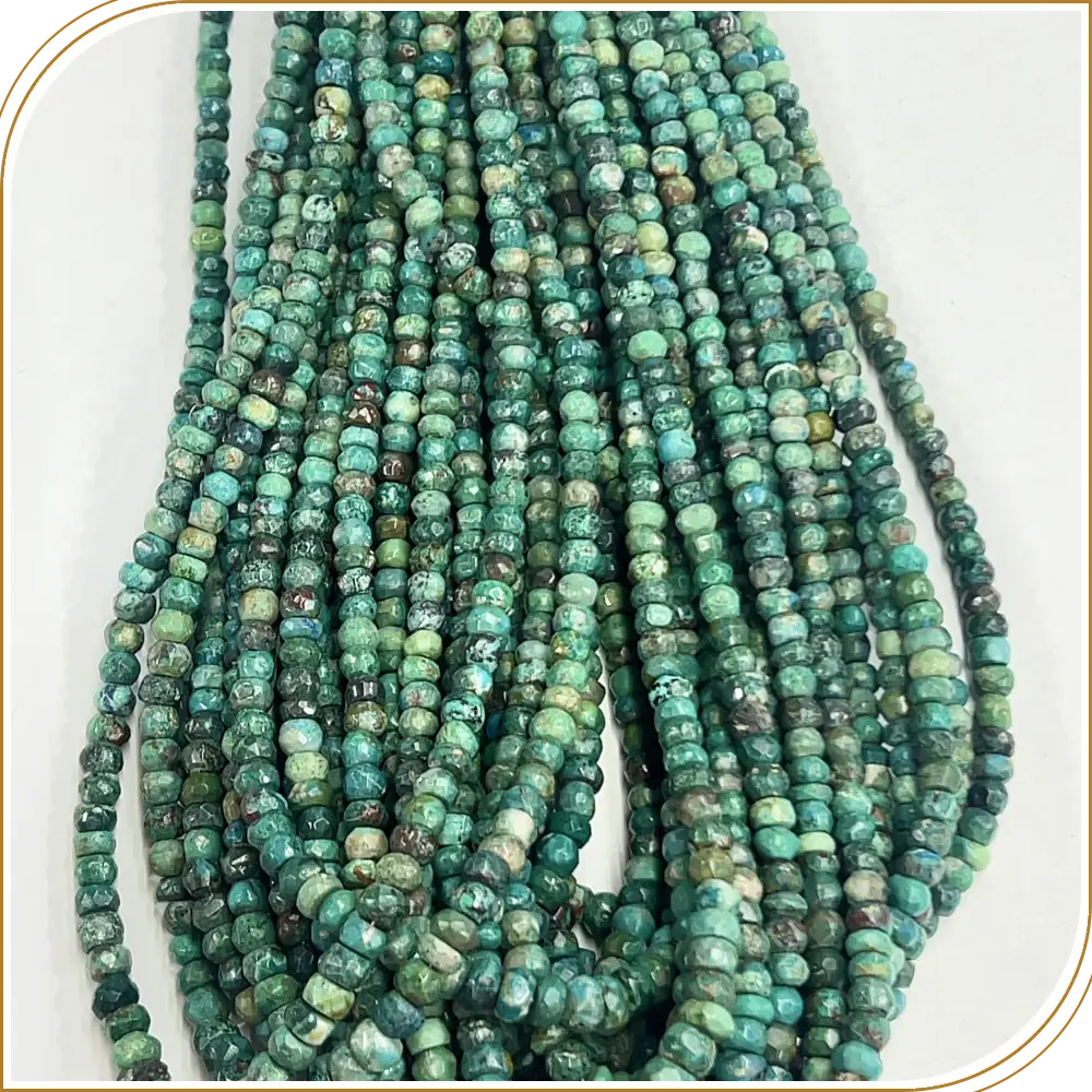 AAA Natural Azurite Loose Gemstone Faceted Rondelle Beads Size 5-7mm 14 Inches Strand, Deep Blue Stones That Create Stunning Designs