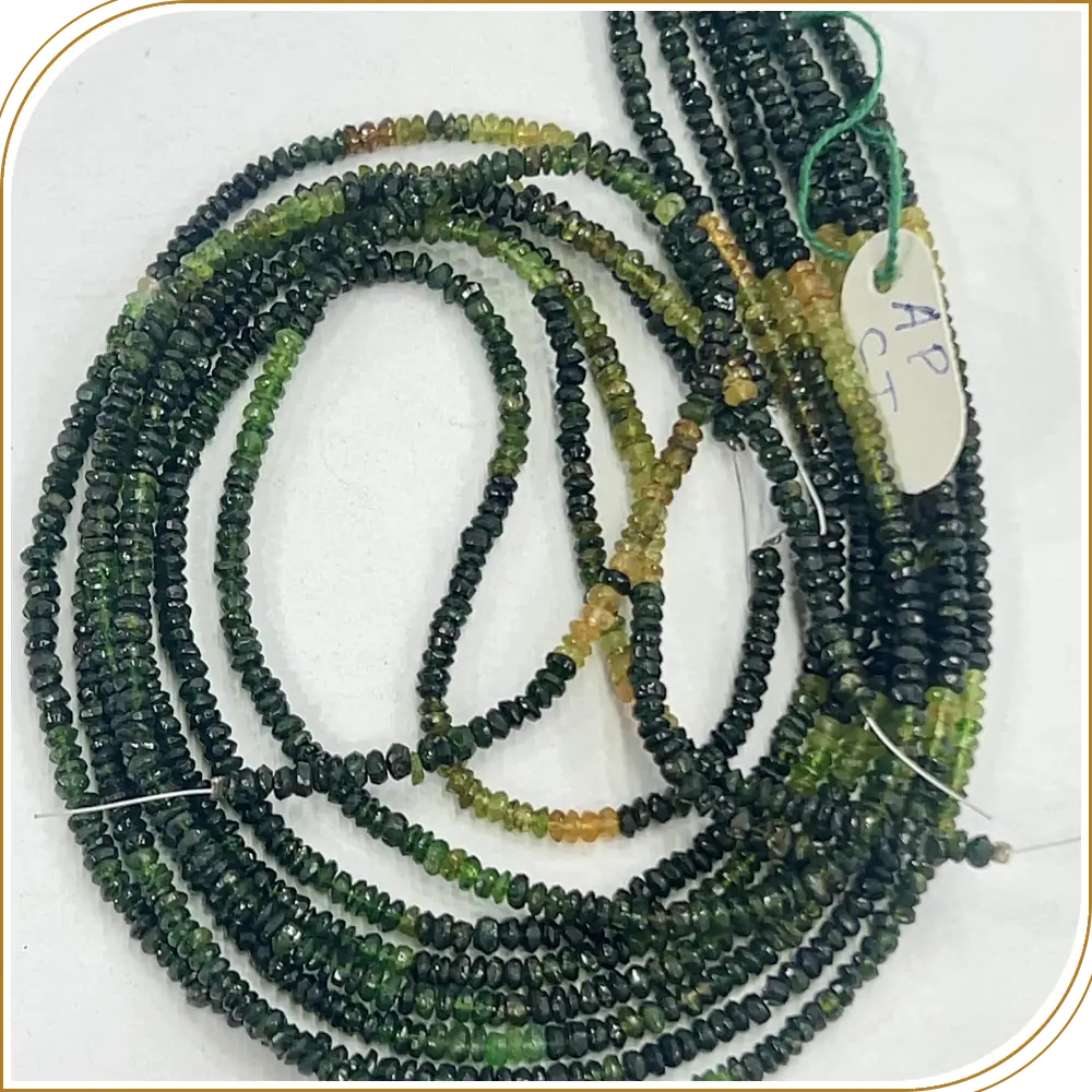 AAA Natural Chrom Tourmaline Shaded Loose Gemstone Faceted Rondelle Beads Size 4mm 14 Inches Strand, Colorful And Vibrant Stones For Versatile Designs