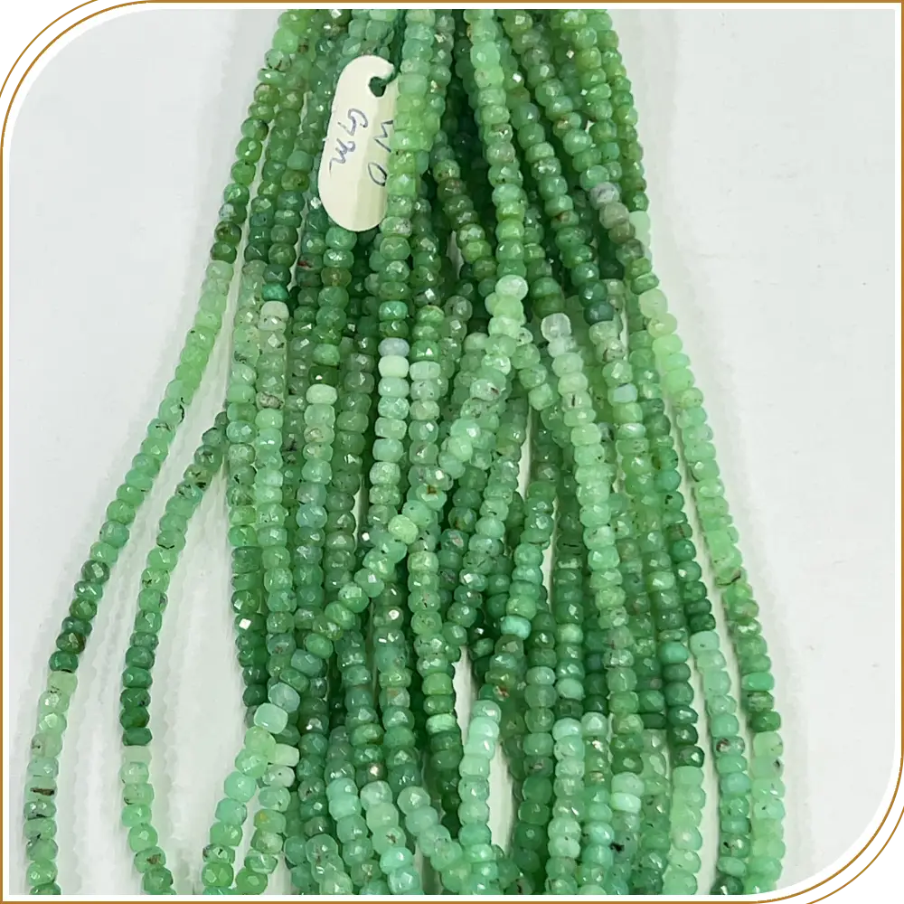 AAA Natural Shaded Australian Chrysoprase Loose Gemstone Faceted Rondelle Beads Size 5mm 14 Inches Strand, Gorgeous Green Stones With A Unique Shaded Effect
