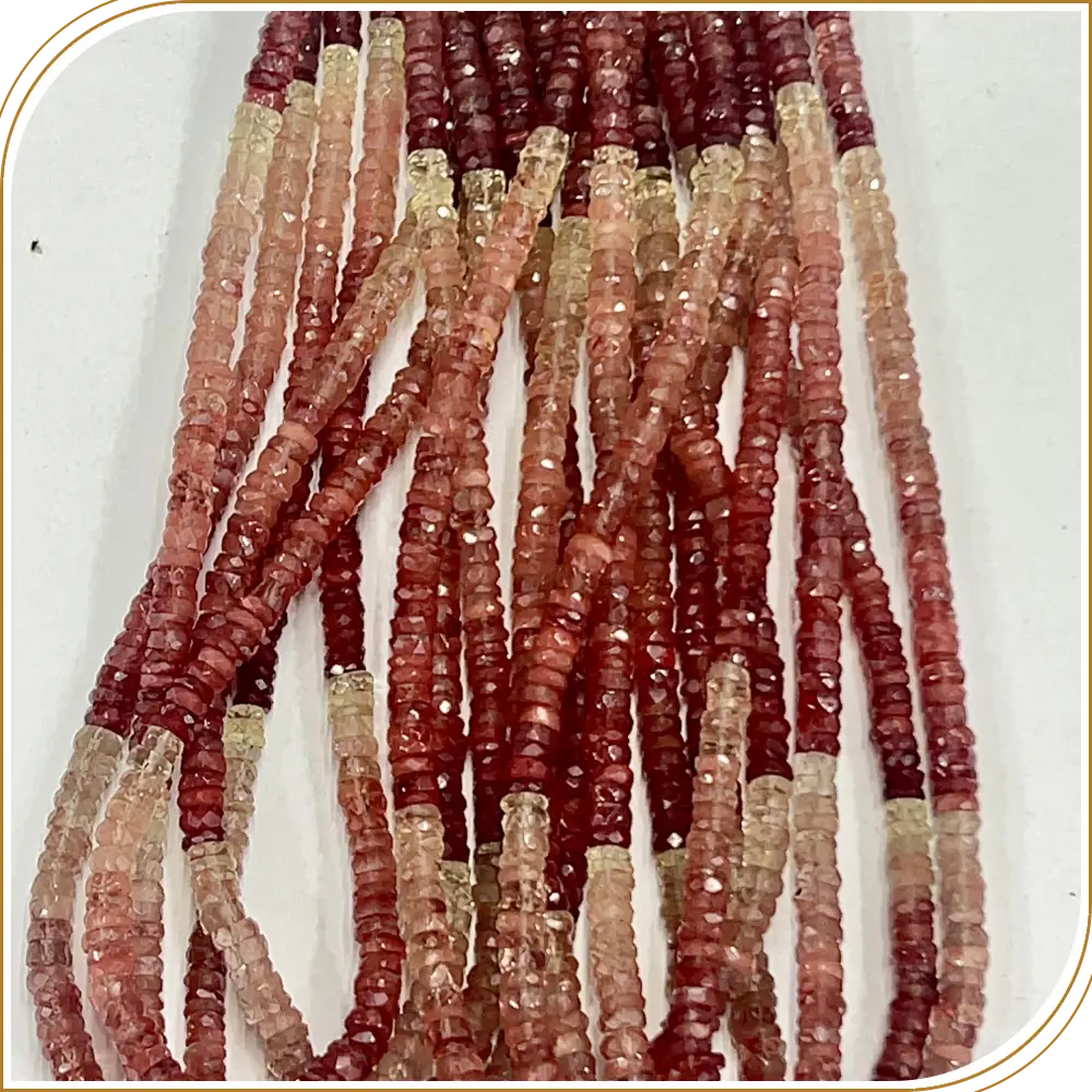 AAA Natural Red Andesine Loose Gemstone Faceted Rondelle Beads Size 5mm 14 Inches Strand, Vibrant Red Stones That Brighten Up Any Design