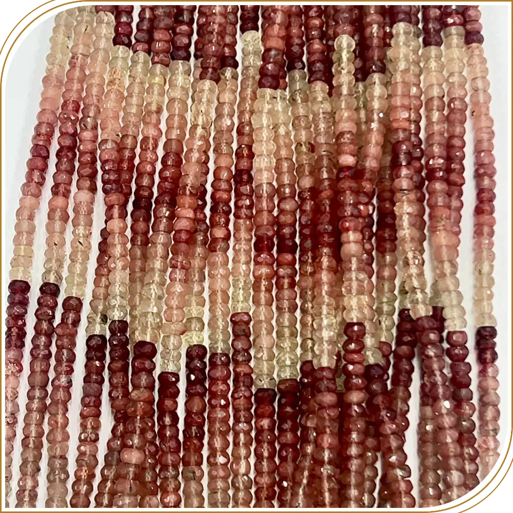 AAA Natural Red Andesine Loose Gemstone Faceted Rondelle Beads Size 5mm 14 Inches Strand, Brilliant Red Stones Perfect For Bold Jewelry Designs
