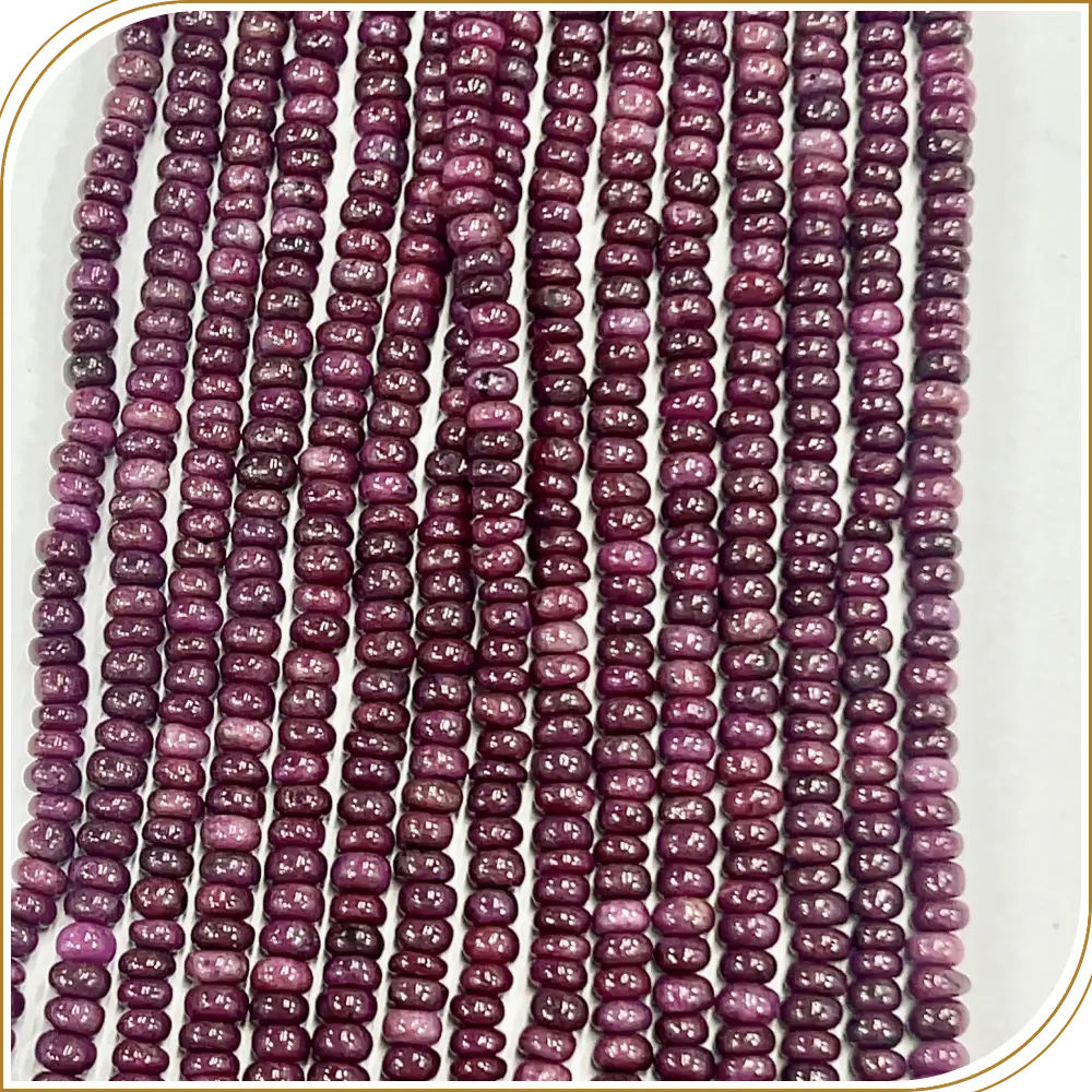 AAA Natural African Red Ruby Loose Gemstone Smooth Rondelle Beads Size 5mm 14 Inches Strand, Classic Red Stones With Timeless Appeal