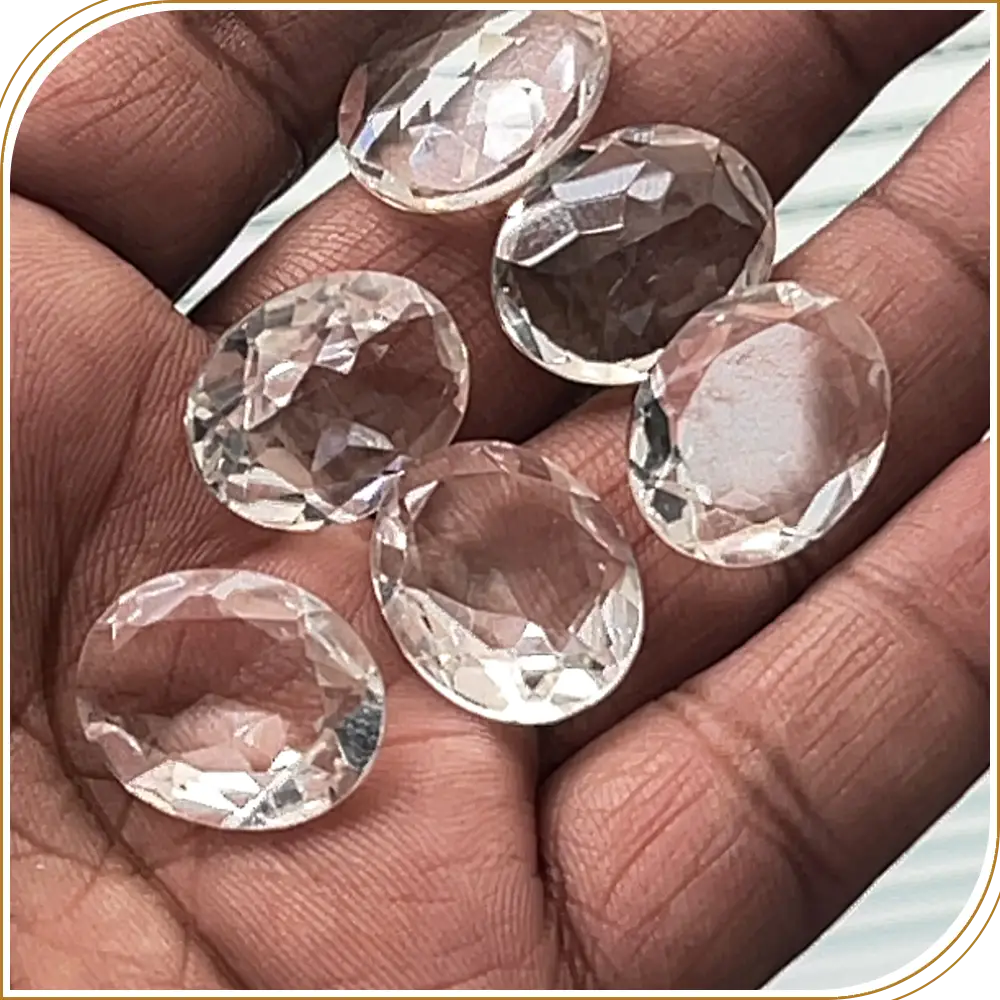 Natural Crystal Quartz Loose Gemstone Cut Stone Oval Shape 16x20mm