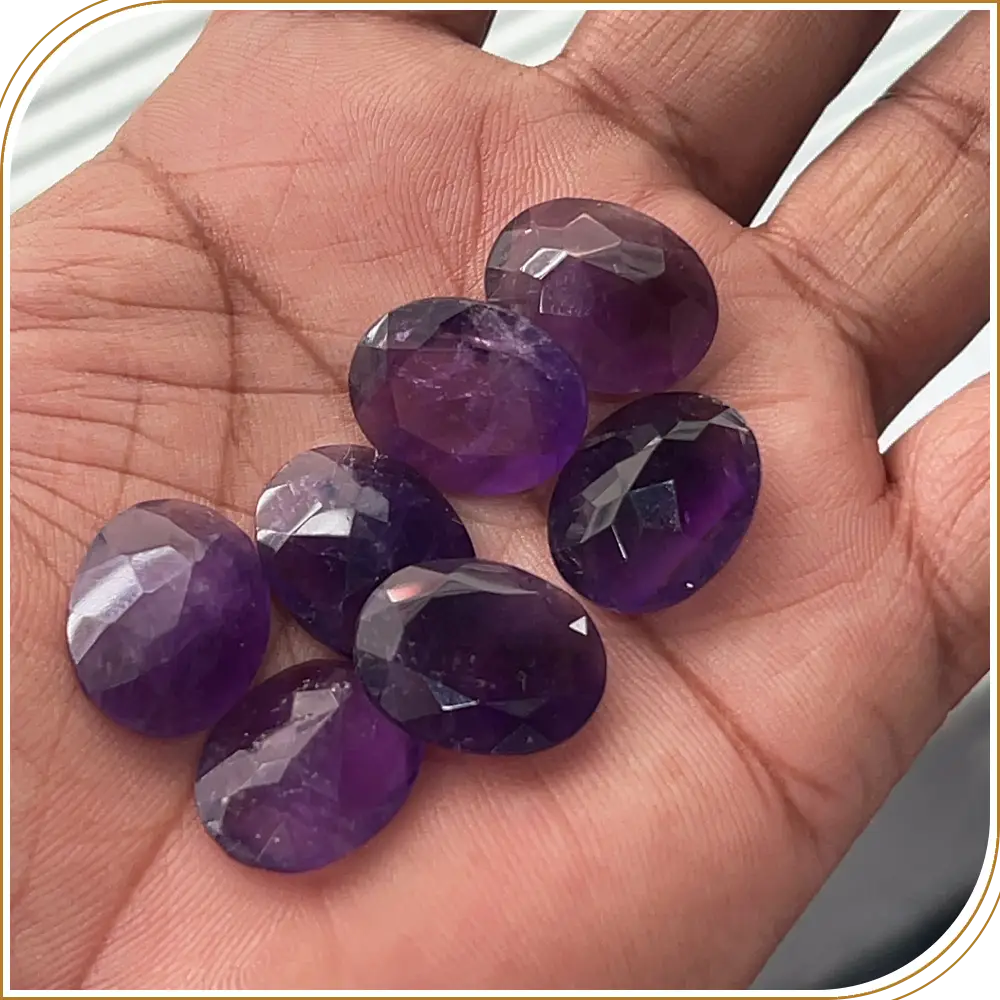 Natural Purple Amethyst Quartz Loose Gemstone Cut Stone Oval Shape 16x20mm