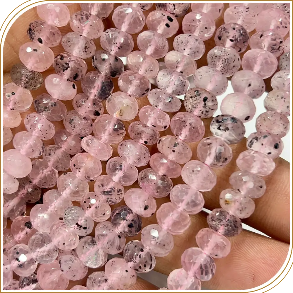 Gemstone Beads AAA Natural Lepidocrocite Faceted Rondelle Beads 8mm 8inches Strand